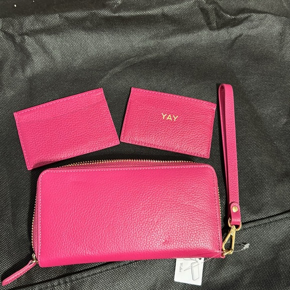 Things to remember Pink Leather Wallet - Picture 1 of 7